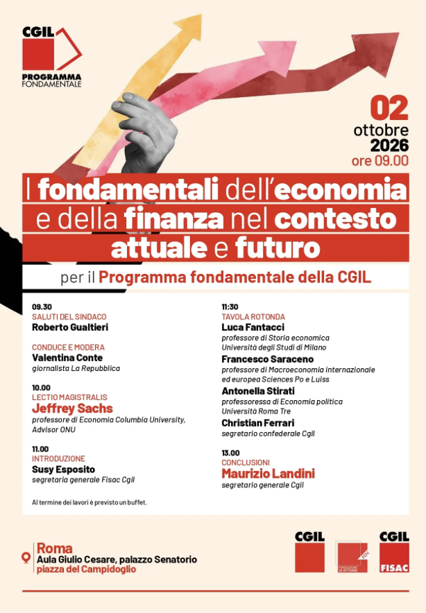 I fondamentali dell'economia e della finanza nel contesto attuale e futuro - Per il Programma fondamentale della Cgil
